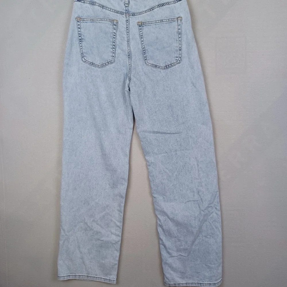 OAT New York  Jeans Womens 4/27 Cloud Luxe Denim High Rise Wide Leg Light Wash